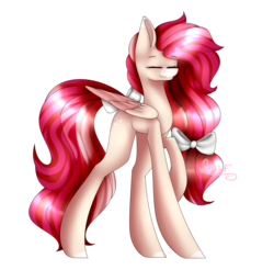 Size: 3220x3169 | Tagged: safe, artist:punzieflower2002, oc, oc only, oc:yue, pegasus, pony, eyes closed, female, high res, mare, raised hoof, simple background, solo, transparent background