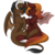 Size: 2000x2000 | Tagged: safe, artist:dragonfoxgirl, oc, oc only, oc:onyx quill, oc:starry swirl, changeling, kirin, claws, cute, fangs, high res, horns, orange changeling, shipping, wings