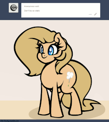Size: 1280x1420 | Tagged: safe, artist:slavedemorto, oc, oc only, oc:backy, pony, animated, ask, frame by frame, gif, solo, squigglevision, tumblr, vibrating