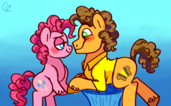 Size: 2400x1500 | Tagged: safe, artist:hateful-minds, cheese sandwich, pinkie pie, g4, male, ship:cheesepie, shipping, straight