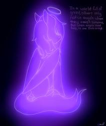 Size: 3085x3637 | Tagged: safe, artist:anxiouslilnerd, oc, oc only, angel, pony, glowing, high res, paint tool sai, sad, solo, vent, vent art