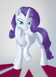 Size: 1123x1556 | Tagged: safe, artist:jaeneth, rarity, pony, g4, female, looking at you, raised hoof, solo