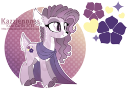 Size: 1024x731 | Tagged: safe, artist:kazziepones, oc, oc only, oc:loving petal, deer pony, original species, cloven hooves, female, reference sheet, simple background, solo, transparent background