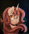 Size: 1024x1182 | Tagged: safe, artist:joan-grace, oc, oc only, pony, unicorn, bust, female, glasses, mare, portrait, solo