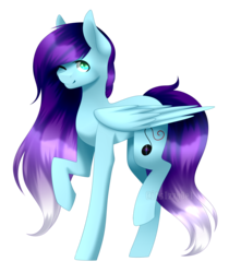 Size: 1024x1157 | Tagged: safe, artist:itsizzybel, oc, oc only, oc:antares, pegasus, pony, commission, female, looking at you, mare, one eye closed, raised hoof, simple background, smiling, solo, transparent background, wink