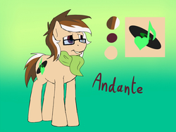 Size: 1600x1200 | Tagged: safe, artist:timidwithapen, oc, oc only, oc:andante, pony, clothes, reference sheet, scarf, solo