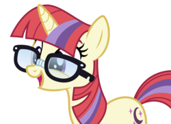 Size: 4346x3170 | Tagged: safe, artist:cloudyskie, moondancer, pony, unicorn, amending fences, g4, .ai available, female, glasses, high res, mare, open mouth, simple background, solo, transparent background, vector
