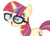 Size: 4346x3170 | Tagged: safe, artist:cloudyskie, moondancer, pony, unicorn, amending fences, g4, .ai available, female, glasses, high res, mare, open mouth, simple background, solo, transparent background, vector