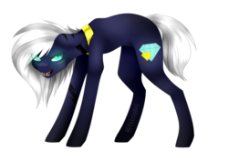 Size: 1024x725 | Tagged: safe, artist:itsizzybel, oc, oc only, oc:cora, earth pony, pony, behaving like a cat, female, hissing, mare, simple background, solo, transparent background