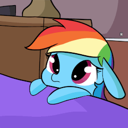 Size: 949x949 | Tagged: safe, artist:tjpones, part of a set, rainbow dash, pegasus, pony, g4, adorable face, animated, bed, cute, daaaaaaaaaaaw, dashabetes, eye shimmer, female, floppy ears, frown, gif, hnnng, hoofy-kicks, looking up, mare, open mouth, sad, solo, tjpones is trying to murder us, upsies