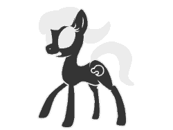 Size: 640x480 | Tagged: safe, artist:cleverderpy, oc, oc only, oc:maren watch, earth pony, pony, animated, gif, mr. game & watch, simple background, solo, transparent background