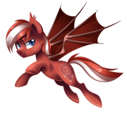 Size: 2088x1865 | Tagged: safe, artist:scarlet-spectrum, oc, oc only, oc:eclipse skies, bat pony, pony, fangs, flying, male, simple background, solo, stallion, transparent background, underhoof
