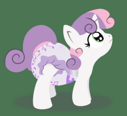 Size: 5434x4949 | Tagged: safe, artist:sparklepopshine, sweetie belle, pony, g4, absurd resolution, decorated diaper, diaper, female, music note diaper, non-baby in diaper, poofy diaper, solo, tail tape