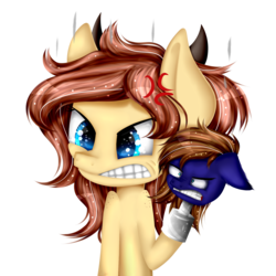 Size: 1861x1861 | Tagged: safe, artist:lixthefork, oc, oc only, earth pony, pony, angry, cross-popping veins, simple background, transparent background, wat