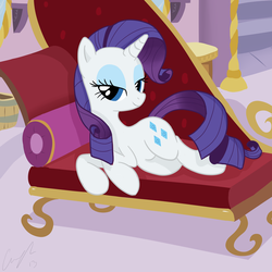 Size: 5000x5000 | Tagged: safe, artist:matimus91, rarity, pony, unicorn, g4, absurd resolution, bedroom eyes, fainting couch, female, mare, solo