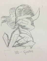 Size: 988x1280 | Tagged: safe, artist:md-spectre934, king sombra, pony, unicorn, g4, male, sketch, solo, traditional art