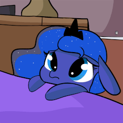 Size: 949x949 | Tagged: safe, artist:tjpones, part of a set, princess luna, alicorn, pony, adorable face, animated, bed, bronybait, cute, daaaaaaaaaaaw, eye shimmer, female, filly, floppy ears, frown, gif, hnnng, hoofy-kicks, looking up, lunabetes, missing horn, open mouth, solo, tjpones is trying to murder us, upsies, woona, younger