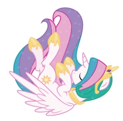 Size: 2480x2440 | Tagged: safe, artist:little903, princess celestia, alicorn, pony, g4, base used, falling, female, high res, mare, simple background, solo, transparent background