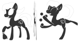Size: 4096x2160 | Tagged: safe, artist:cleverderpy, oc, oc only, oc:maren watch, earth pony, pony, bell, flat, game and watch, high res, juggling, mr. game & watch, ponified, reference sheet, solo