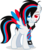 Size: 4246x5046 | Tagged: safe, artist:snowbunny0820, oc, oc only, oc:huirou lazuli, pegasus, pony, absurd resolution, colored wings, ear piercing, female, heterochromia, mare, multicolored wings, necktie, piercing, simple background, solo, transparent background