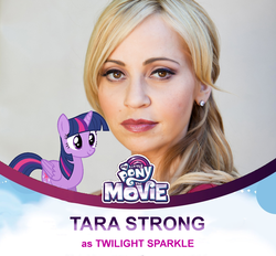 Size: 1174x1090 | Tagged: safe, twilight sparkle, alicorn, human, g4, my little pony: the movie, captain obvious, character reveal, irl, irl human, meme, mlp movie cast icons, obvious, photo, tara strong, twilight sparkle (alicorn), voice actor, voice actor reveal meme
