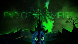 Size: 1920x1080 | Tagged: source needed, safe, artist:cloudbringerart, queen chrysalis, changeling, changeling queen, g4, changeling empire, female, glowing, nebula, solo, vector, wallpaper