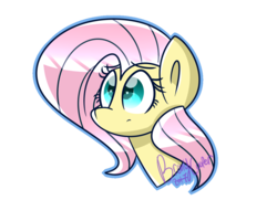 Size: 1164x842 | Tagged: safe, artist:lynchristina, fluttershy, pony, g4, bust, female, heart eyes, looking at something, looking up, portrait, simple background, solo, transparent background, wingding eyes