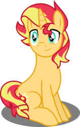 Size: 3151x5000 | Tagged: safe, artist:orin331, sunset shimmer, pony, unicorn, g4, handsome, high res, male, my little colt, pretty boy, rule 63, simple background, sitting, solo, stallion, sunset glare, transparent background, vector