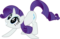 Size: 4620x3000 | Tagged: safe, artist:sollace, rarity, pony, g4, secret of my excess, .svg available, crouching, cute, female, happy, high res, show accurate, simple background, smiling, solo, transparent background, vector