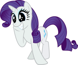 Size: 3584x3000 | Tagged: safe, artist:sollace, rarity, pony, g4, secret of my excess, cute, excited, female, grin, happy, high res, raribetes, show accurate, simple background, smiling, solo, squee, transparent background, vector