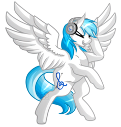 Size: 4036x4236 | Tagged: safe, artist:amazing-artsong, oc, oc only, oc:lesa castle, pony, absurd resolution, eyes closed, headphones, solo