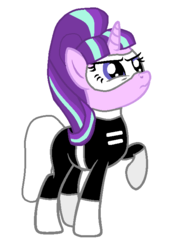 Size: 495x709 | Tagged: safe, artist:disneyfanatic2364, starlight glimmer, pony, unicorn, g4, clothes, costume, female, power ponies oc, raised hoof, simple background, solo, white background