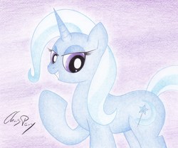 Size: 1877x1558 | Tagged: safe, artist:thechrispony, trixie, pony, unicorn, g4, female, grin, mare, smiling, solo, traditional art