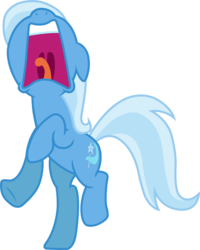 Size: 1504x1878 | Tagged: safe, artist:davidsfire, trixie, pony, unicorn, g4, to where and back again, bipedal, female, mare, nose in the air, open mouth, screaming, simple background, solo, transparent background, uvula, vector