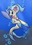 Size: 1800x2500 | Tagged: safe, artist:frecklesfanatic, princess skystar, seapony (g4), my little pony: the movie, female, freckles, ocean, open mouth, solo, underwater