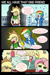 Size: 844x1281 | Tagged: safe, artist:epsilon-chedi, applejack, fluttershy, pinkie pie, rainbow dash, equestria girls, g4, accent, comic, sleeping, slumber party, snoring, unamused, zzz