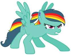 Size: 1024x802 | Tagged: safe, artist:supercambolicious, oc, oc only, pegasus, pony, offspring, parent:rainbow dash, parent:soarin', parents:soarindash, simple background, solo, white background