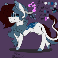 Size: 2560x2560 | Tagged: safe, artist:brokensilence, oc, oc only, oc:mira songheart, draconequus, chest fluff, cute, draconequified, feather, heart eyes, high res, horns, paws, reference sheet, solo, species swap, wingding eyes