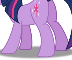 Size: 3710x3095 | Tagged: dead source, safe, artist:teentitansfan201, edit, vector edit, twilight sparkle, pony, g4, butt, cropped, female, high res, hooves, legs, pictures of legs, plot, simple background, solo, transparent background, twibutt, vector