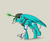 Size: 1596x1332 | Tagged: safe, artist:sinrar, oc, oc only, oc:frosty winds, cyborg, pegasus, pony, fallout equestria, fallout equestria: memories, amputee, cap, folded wings, hat, prosthetic limb, prosthetics, solo, weapon