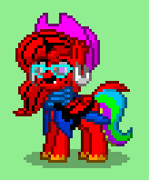 Size: 164x198 | Tagged: safe, artist:loopsorspool, oc, oc only, oc:princess sarcastia, alicorn, pony, pony town, alicorn oc, donut steel, solo, this is your god now