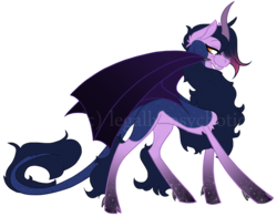 Size: 1872x1470 | Tagged: safe, artist:cranberry--zombie, oc, oc only, oc:eris, hybrid, female, interspecies offspring, offspring, parent:discord, parent:twilight sparkle, parents:discolight, simple background, solo, transparent background