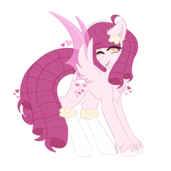 Size: 3000x3000 | Tagged: safe, artist:kurochhi, oc, oc only, bat pony, pony, clothes, female, high res, mare, one eye closed, simple background, socks, solo, transparent background, wink