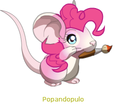 Size: 230x207 | Tagged: safe, artist:merienvip, pinkie pie, mouse, g4, female, mousified, mouth hold, paintbrush, pinkie mouse, solo, species swap, transformice