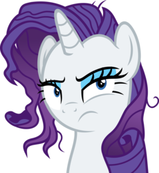 Size: 4133x4500 | Tagged: safe, artist:slb94, rarity, pony, g4, ppov, absurd resolution, annoyed, bust, female, lidded eyes, looking at you, messy mane, simple background, solo, transparent background, unamused, vector