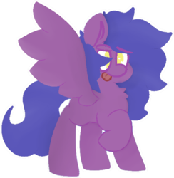 Size: 507x520 | Tagged: safe, artist:moonydusk, oc, oc only, unnamed oc, pegasus, pony, isolated, solo, tongue out