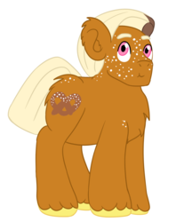 Size: 1280x1618 | Tagged: safe, artist:mediponee, oc, oc only, oc:pretzel, pony, food, pretzel, simple background, solo, white background