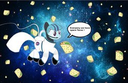 Size: 6752x4368 | Tagged: safe, artist:redthunder016, sonata dusk, pony, g4, absurd resolution, astronaut, female, food, misspelling, ponies in space, ponified, solo, sonataco, space, space pony, spacesuit, stars, story included, taco, tether, that girl sure loves tacos, that pony sure does love tacos, that siren sure does love tacos