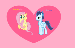 Size: 2076x1328 | Tagged: safe, artist:drawinggirl4, fluttershy, soarin', pegasus, pony, g4, duo, female, heart, male, shipping, soarinshy, straight, vector