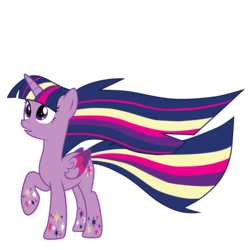 Size: 2000x2000 | Tagged: safe, artist:scarlet-spectrum, twilight sparkle, alicorn, pony, g4, twilight's kingdom, female, high res, mare, open mouth, rainbow power, simple background, solo, transparent background, twilight sparkle (alicorn), vector